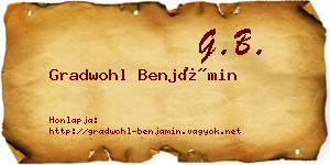 Gradwohl Benjámin névjegykártya